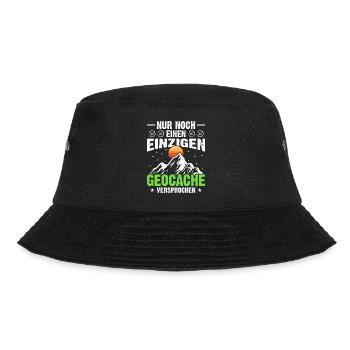 Geocache Geocaching Sprüche - Bucket Hat - Schwarz - Vorne - Lela (165cm)