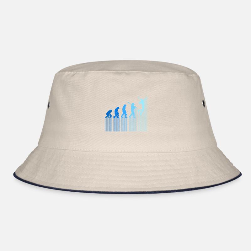 Badmintonspieler Evolution Affe Mensch Entwicklung Bucket Hat