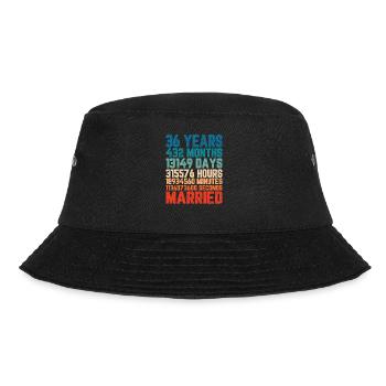 36 Jahre verheiratet Hochzeit Ehe Spruch Geschenk - Bucket Hat - Schwarz - Vorne - Lela (165cm)