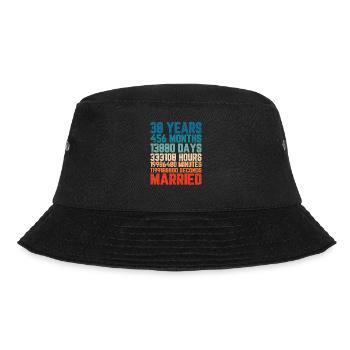 38 Jahre verheiratet Hochzeit Ehe Spruch Geschenk - Bucket Hat - Schwarz - Vorne - Lela (165cm)