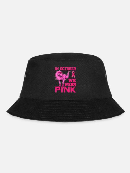 Im Oktober tragen wir Pink - Breast Cancer Awareness - Bucket Hat - Schwarz
