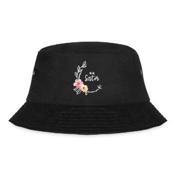 Flower Vine Saying Big Sister - Bucket Hat - black - Front - Lela (165cm)