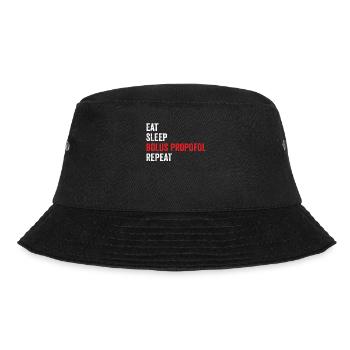 Eat Sleep Bolus Propofol Repeat - Bucket Hat - Schwarz - Vorne - Lela (165cm)