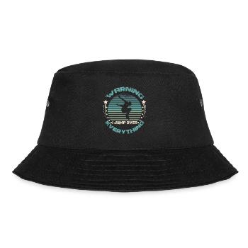 Warning I jump over everything Parkour - Bucket Hat - Schwarz - Vorne - Lela (165cm)