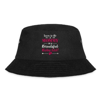 Soon To Be A Mommy Of a Baby Girl Funny Expecting - Bucket Hat - Schwarz - Vorne - Lela (165cm)