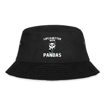 Panda Pandas Gift - Bucket Hat - black - Front - Lela (165cm)