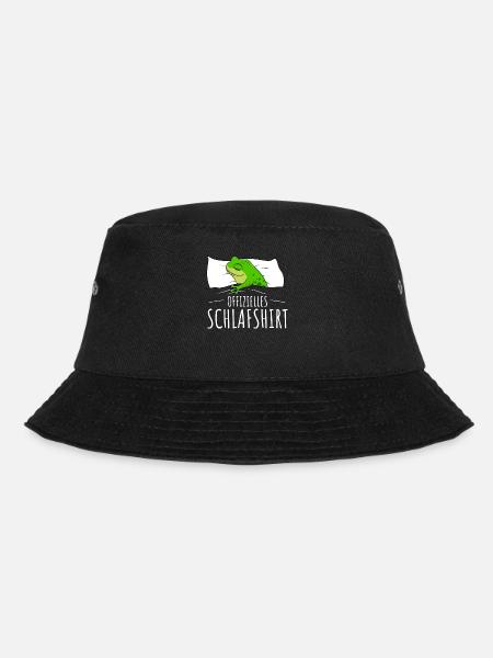 Offizielles Schlafshirt Frosch Frösche Damen - Bucket Hat - Schwarz