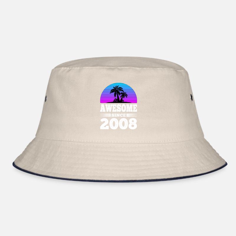 Awesome Since 2008 Sunset blue Bucket Hat