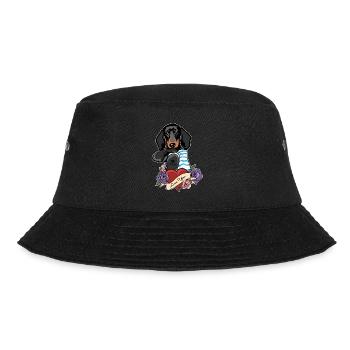 I Love Mom Tattoo I Dachshund Mom - Bucket Hat - black - Front - Lela (165cm)