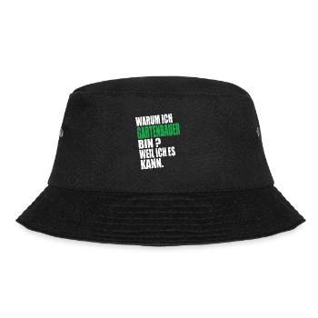 Warum Ich Gartenbauer Bin Weil Ich es Kann - Bucket Hat - Schwarz - Vorne - Lela (165cm)
