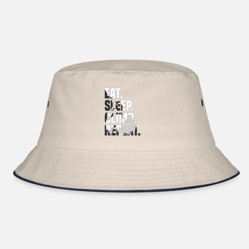 Eat Sleep Climb Repeat Berg Klettern Bouldering Bucket Hat
