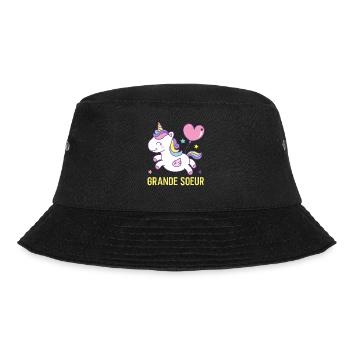Big sister Unicorn - Bucket Hat - black - Front - Lela (165cm)