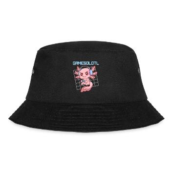 Kawaii Manga Axolotl Gaming Axolotl Gamer - Bucket Hat - black - Front - Lela (165cm)