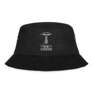Prinzessin Katze Königin Katzen Russisch Blau - Bucket Hat - Schwarz - Vorne - Lela (165cm)