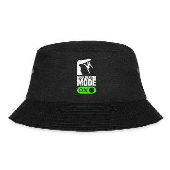 Bouldering Mode On Berg Klettern Felsen Bouldern - Bucket Hat - Schwarz - Vorne - Lela (165cm)