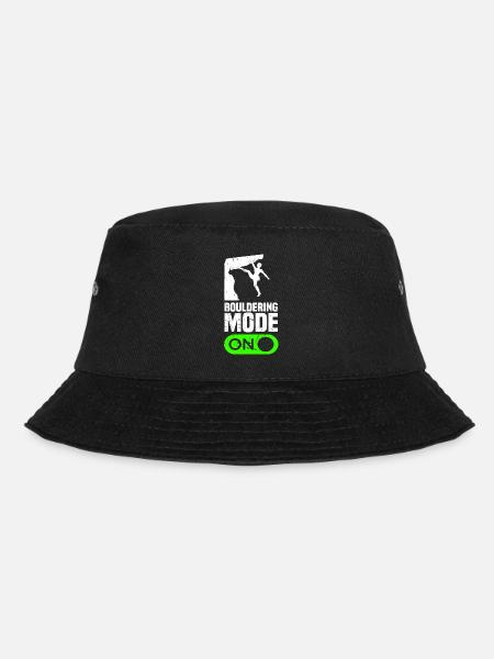Bouldering Mode On Berg Klettern Felsen Bouldern - Bucket Hat - Schwarz