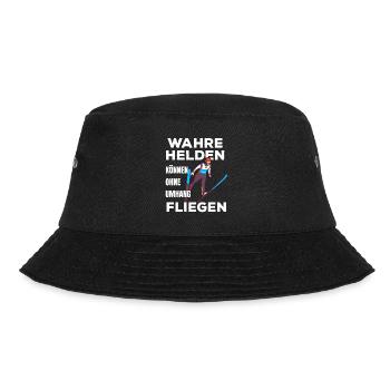 Skispringen und Skifliegen Spruch für Skispringer - Bucket Hat - Schwarz - Vorne - Lela (165cm)