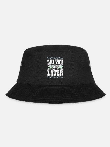 ski skiing - Bucket Hat - black