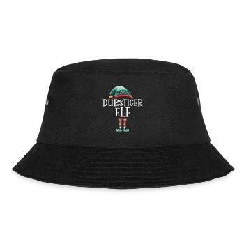 Weihnachten Partnerkostüm Durstige Elf Elfe Elfen - Bucket Hat - Schwarz - Vorne - Lela (165cm)