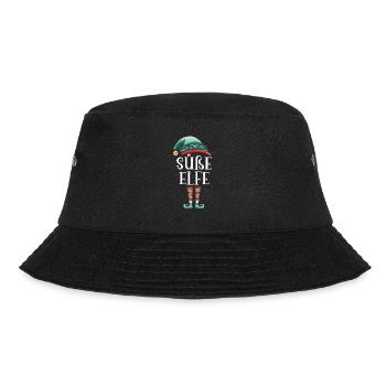 Weihnachten Partnerkostüm süße Elf Elfe Elfen - Bucket Hat - Schwarz - Vorne - Lela (165cm)