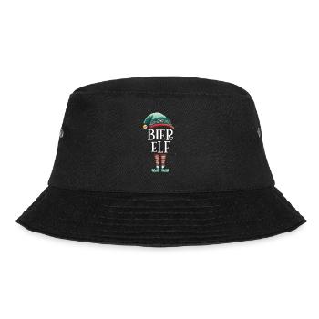 Weihnachten Partnerkostüm Bier Elf Elfe Elfen - Bucket Hat - Schwarz - Vorne - Lela (165cm)