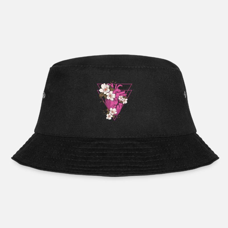 Gothic Flowers - Bucket Hat - black