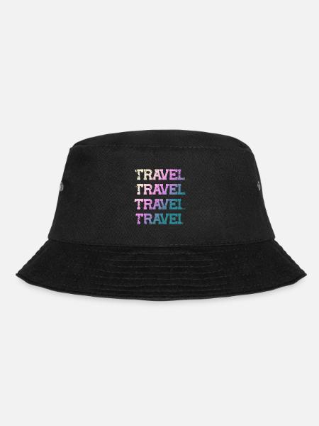Travel travel travel travel World Traveler World V - Bucket Hat - Schwarz