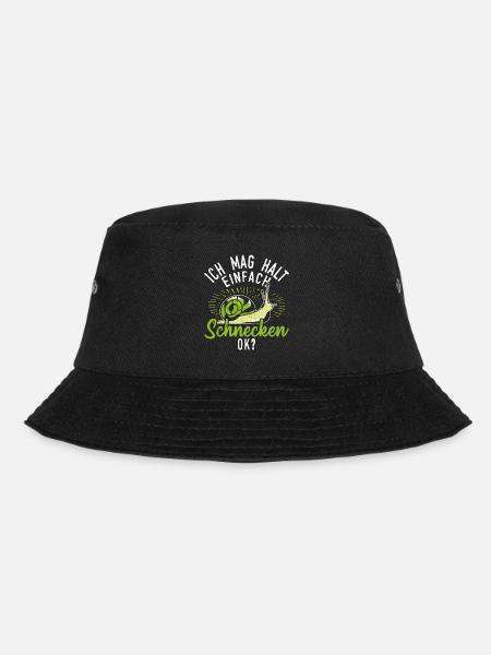 Schnecke Schnecken - Ich mag halt einfach Schnecke - Bucket Hat - Schwarz