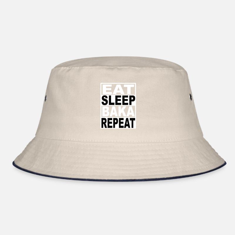 Eat Sleep Baka Repeat Bucket Hat