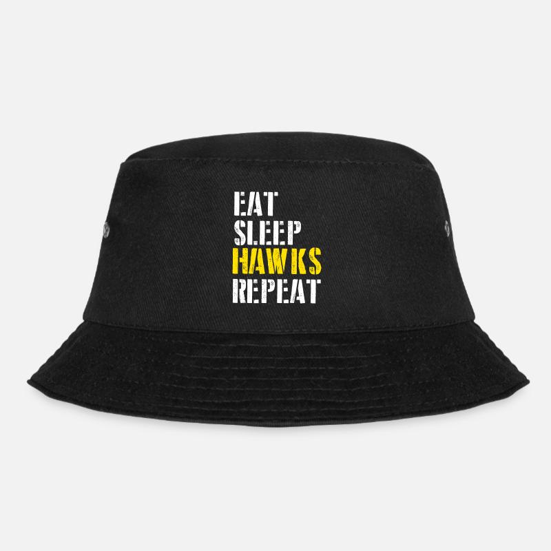 eat sleep hawks repeat for men - Bucket Hat - Schwarz