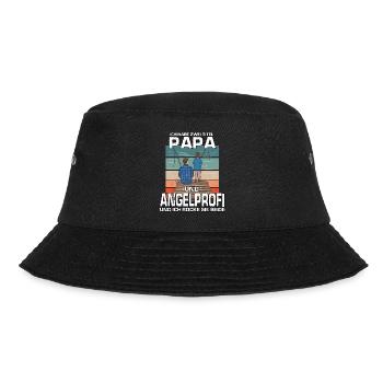 Kultiges Angler Fisch Papa Sportangler Angeln - Bucket Hat - Schwarz - Vorne - Lela (165cm)