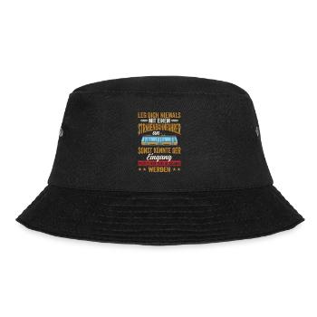 Leg dich niemals an Straßenbahnfahrer Straßenbahn - Bucket Hat - Schwarz - Vorne - Lela (165cm)