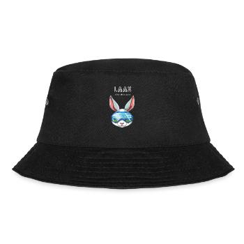 Laax Graubünden Schweiz Retro Ski Hase - Bucket Hat - Schwarz - Vorne - Lela (165cm)