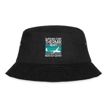 Segelfliegen und Segelflieger - Bucket Hat - Schwarz - Vorne - Lela (165cm)