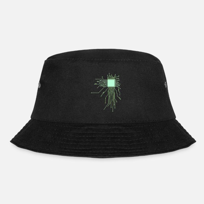 platine Core cpu Computer Nerd pc humor geek code - Bucket Hat - Schwarz