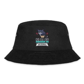 Katzenmama Katze Katzenliebhaber Geschenk im Katze - Bucket Hat - Schwarz - Vorne - Lela (165cm)