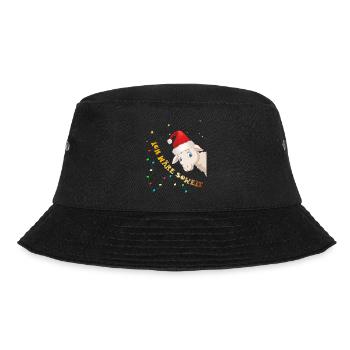 Süßes Schaf mit Mütze Spruchshirt Weihnachten - Bucket Hat - Schwarz - Vorne - Lela (165cm)
