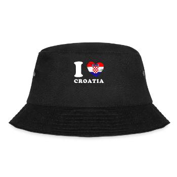Kroatien I love Croatia - Bucket Hat - Schwarz - Vorne - Lela (165cm)