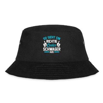 Cooler Schwager - Bucket Hat - Schwarz - Vorne - Lela (165cm)