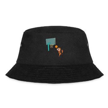 Comic Red Panda plays basketball - Bucket Hat - black - Front - Lela (165cm)