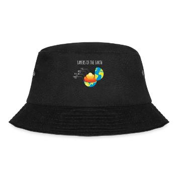 Schichten Der Erde, Wissenschaft, Erde, Planet - Bucket Hat - Schwarz - Vorne - Lela (165cm)