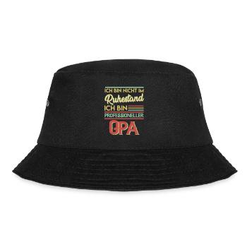 Nicht in Rente professioneller Opa Pensionär - Bucket Hat - Schwarz - Vorne - Lela (165cm)