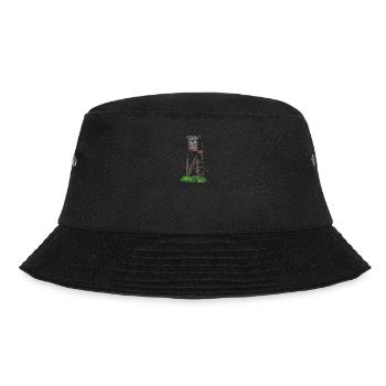 Hochsitz I Hunting Wild Boar Roe Deer Motif for - Bucket Hat - black - Front - Lela (165cm)