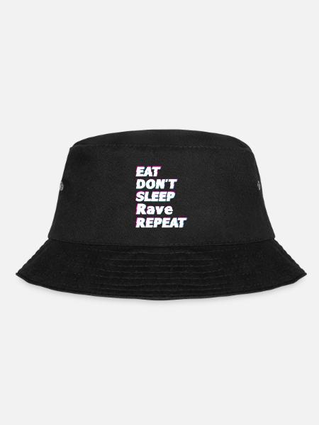Raver Geschenkidee - Bucket Hat - Schwarz