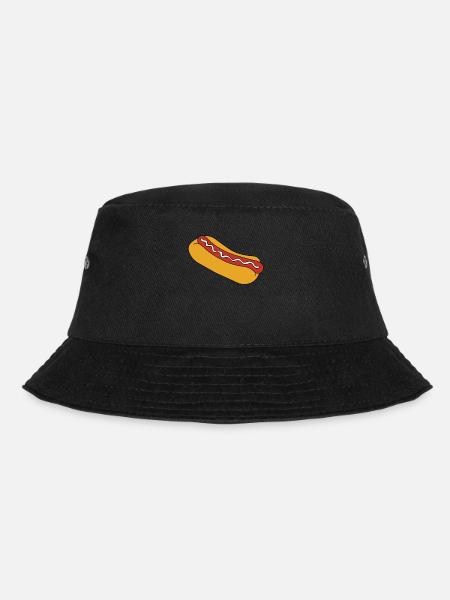 Hot Dog Fast Food Sausage Rolls - Bucket Hat - black