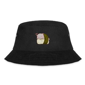 Mignon Sushi Chat Japonais Drôle Kawaii Kitty Amant - Bob - noir - Devant - Lela (165cm)