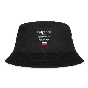 Bulgare Bulgarien Flagge Bulgarische Wurzeln - Bucket Hat - Schwarz - Vorne - Lela (165cm)