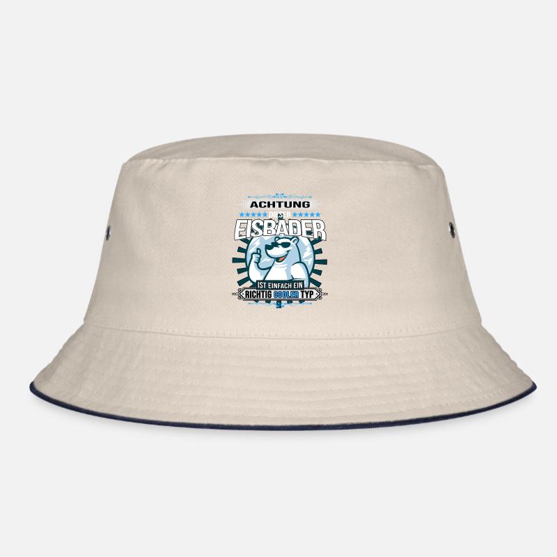 eisbaden winterbader dieser eisbader eisbär polar Bucket Hat