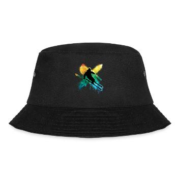 Bunter freestyle ski im Tiefschnee Winterurlaub - Bucket Hat - Schwarz - Vorne - Lela (165cm)