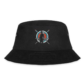 Bogenschütze Bogenschießen Zielscheibe Bogensport - Bucket Hat - Schwarz - Vorne - Lela (165cm)